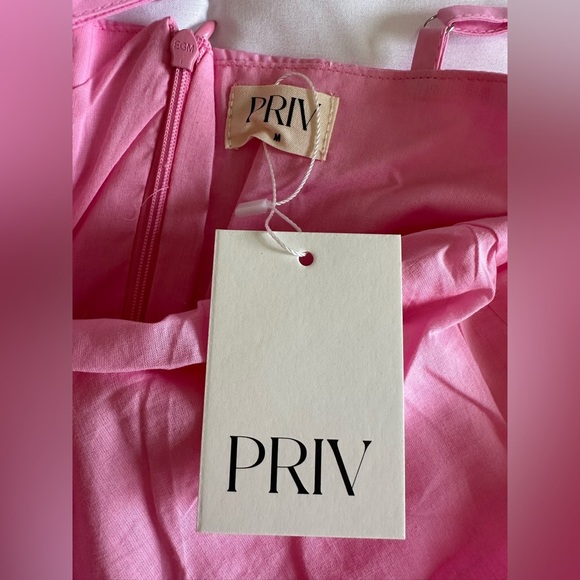 New PRIV AVERIE POPLIN DRESS IN PINK Sz M - Picture 4 of 5